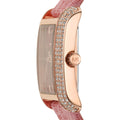 Michael Kors Emery Quartz Diamonds Red Dial Pink Leather Strap Watch For Women - MK2966