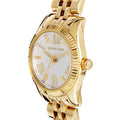 Michael Kors Lexington Quartz Silver Dial Gold Steel Strap Watch For Women - MK3229