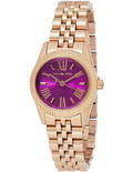 Michael Kors Lexington Quartz Pink Dial Rose Gold Steel Strap Watch For Women - MK3273