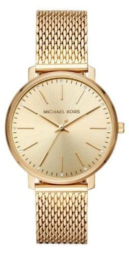 Michael Kors Pyper Quartz Gold Dial Gold Mesh Strap Watch For Women - MK4339