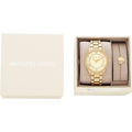 Michael Kors Lauryn Quartz Mother of Pearl Gold Dial Gold Steel Strap Watch For Women - MK4490
