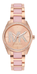 Michael Kors Janelle Analog Rose Gold Dial Two Tone Steel Strap Watch For Women - MK4731