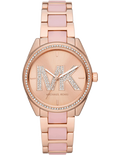 Michael Kors Janelle Analog Rose Gold Dial Two Tone Steel Strap Watch For Women - MK4731