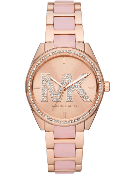 Michael Kors Janelle Analog Rose Gold Dial Two Tone Steel Strap Watch For Women - MK4731