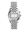 Michael Kors Lexington Chronograph Brown Dial Silver Steel Strap Watch For Women - MK6221