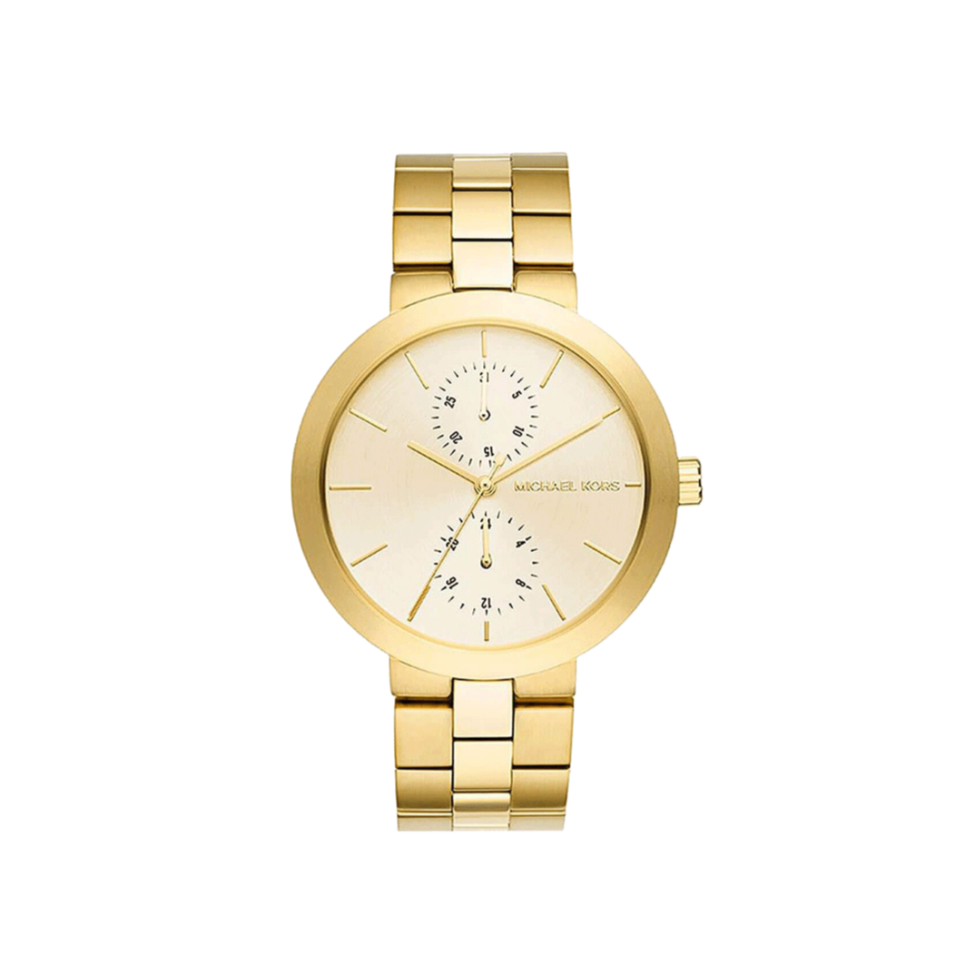 Michael Kors Garner Quartz Gold Dial Gold Steel Strap Watch For Women - MK6408