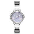 Michael Kors Taryn Mother of Pearl Purple Dial Silver Steel Strap Watch For Women - MK6562