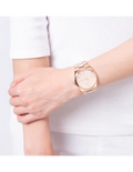Michael Kors Channing Quartz Rose Gold Dial Rose Gold Steel Strap Watch For Women - MK6624