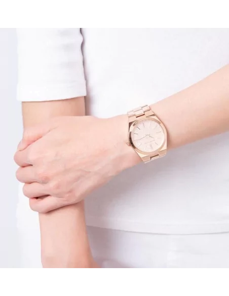 Michael Kors Channing Quartz Rose Gold Dial Rose Gold Steel Strap Watch For Women - MK6624