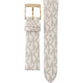 Michael Kors Jessa Multifunction Gold Dial White Leather Strap Watch For Women - MK7204