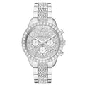 Michael Kors Layton Chronograph Silver Dial Silver Steel Strap Watch For Women - MK6976