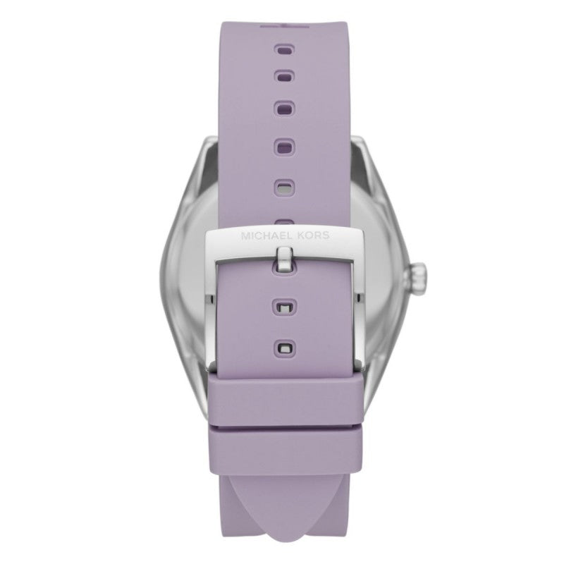 Michael Kors Janelle Three Hand Purple Dial Purple Rubber Strap Watch For Women - MK7143