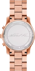 Michael Kors Runway Chronograph Rose Gold Dial Rose Gold Steel Strap Watch For Women - MK7324