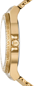 Michael Kors Lennox Three-Hand Gold Dial Gold Mesh Bracelet Watch For Women - MK7335