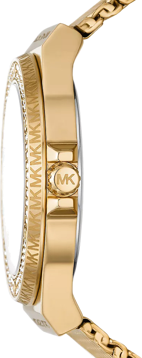 Michael Kors Lennox Three-Hand Gold Dial Gold Mesh Bracelet Watch For Women - MK7335