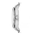 Michael Kors Lexington Lux Three Hand Mother of Pearl Silver Dial Silver Steel Strap Watch for Women - MK7445