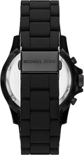 Michael Kors Everest Chronograph Black Dial Black Silicone Strap Watch For Men - MK8980