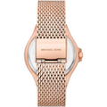 Michael Kors Lennox Three Hand Rose Gold Dial Rose Gold Mesh Strap Watch For Women - MK7336