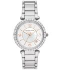 Michael Kors Parker Three Hand White Dial Silver Steel Strap Watch For Women - MK4694