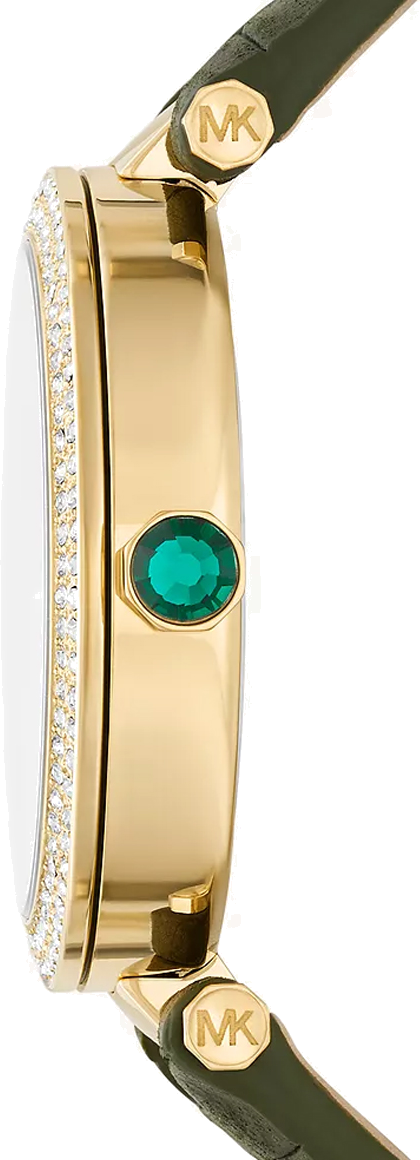 Michael Kors Parker Green Dial Green Leather Strap Watch For Women - MK4724