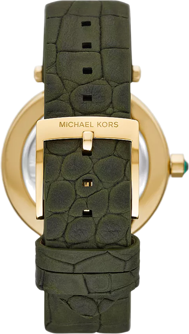 Michael Kors Parker Green Dial Green Leather Strap Watch For Women - MK4724