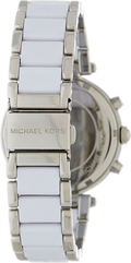 Michael Kors Parker Chronograph Silver Dial Silver Steel Strap Watch For Women - MK6354