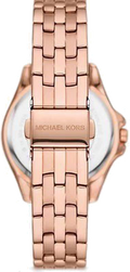 Michael Kors Mini Pilot Quartz Gold Dial Gold Steel Strap Watch For Women - MK7367