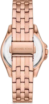 Michael Kors Mini Pilot Quartz Gold Dial Gold Steel Strap Watch For Women - MK7367