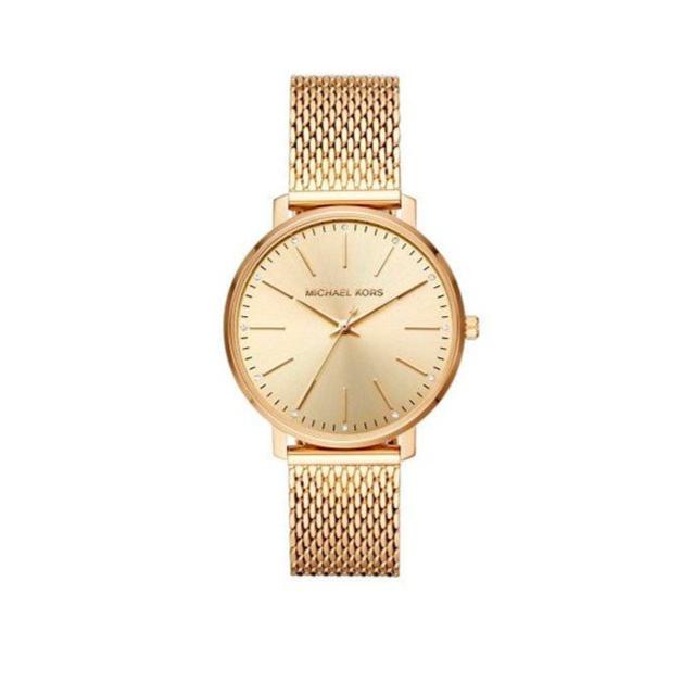 Michael Kors Pyper Quartz Gold Dial Gold Mesh Strap Watch For Women - MK4339