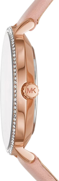 Michael Kors Pyper Analog White Dial Pink Leather Strap Watch For Women - MK2803