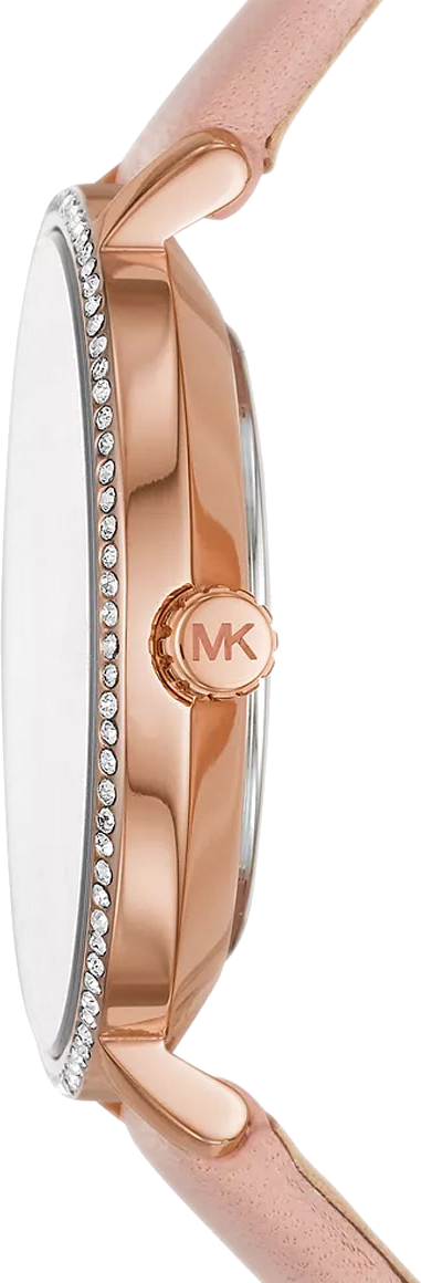 Michael Kors Pyper Analog White Dial Pink Leather Strap Watch For Women - MK2803