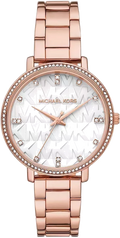 Michael Kors Pyper Three-Hand White Dial Rose Gold Steel Strap Watch For Women - MK4594