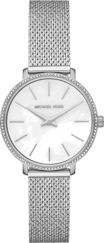 Michael Kors Pyper Quartz Mother of Pearl White Dial Silver Mesh Strap Watch For Women - MK4618