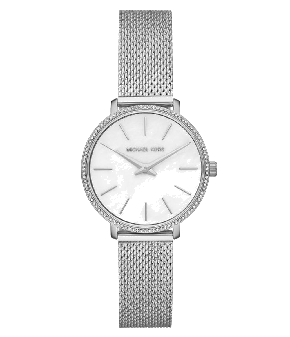 Michael Kors Pyper Quartz Mother of Pearl White Dial Silver Mesh Strap Watch For Women - MK4618