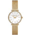 Michael Kors Pyper Quartz White Dial Gold Mesh Bracelet Watch For Women - MK4619