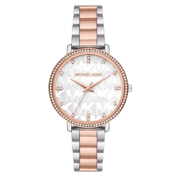 Michael Kors Pyper Quartz White Dial Two Tone Steel Strap Watch For Women - MK4667