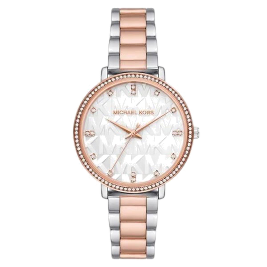 Michael Kors Pyper Quartz White Dial Two Tone Steel Strap Watch For Women - MK4667