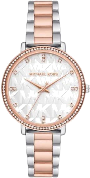 Michael Kors Pyper Quartz White Dial Two Tone Steel Strap Watch For Women - MK4667