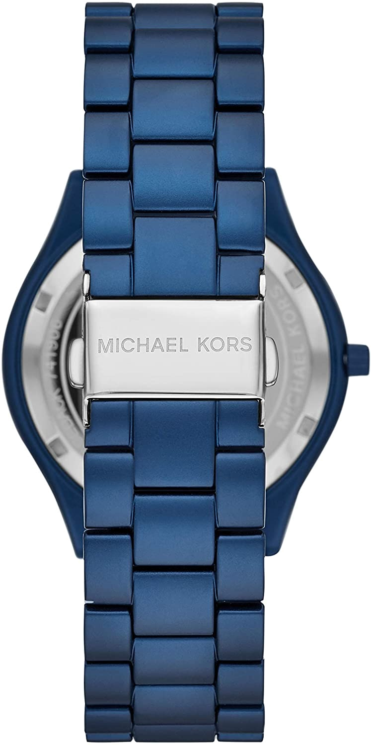 Michael Kors Slim Runway Quartz Blue Dial Blue Steel Strap Watch For Women - MK4503