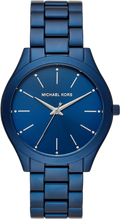 Michael Kors Slim Runway Quartz Blue Dial Blue Steel Strap Watch For Women - MK4503