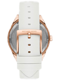 Michael Kors Oversized Sport Quartz White Dial White Rubber Strap Watch For Women - MK6945