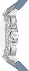 Michael Kors Sidney Chambray Multifunction Blue Dial Blue Silicone Strap Watch For Women - MK7220