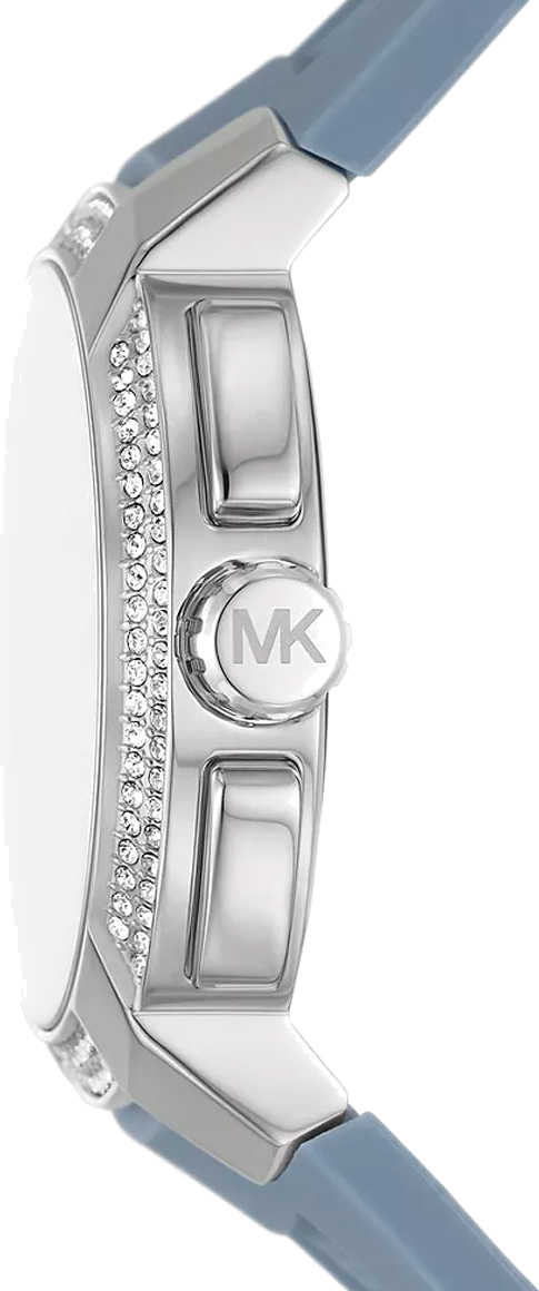Michael Kors Sidney Chambray Multifunction Blue Dial Blue Silicone Strap Watch For Women - MK7220