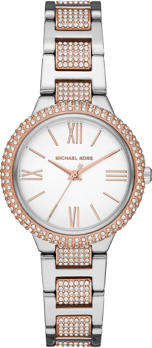 Michael Kors Taryn Quartz White Dial Two Tone Steel Strap Watch For Women - MK4461