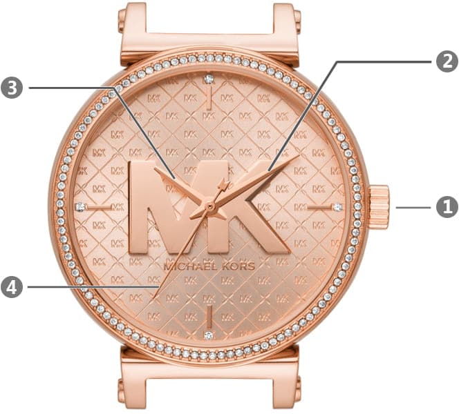 Michael Kors Sofie Quartz Rose Gold Dial Rose Gold Steel Strap Watch For Women - MK4335