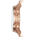 Michael Kors Brecken Chronograph Analog Black Dial Rose Gold Steel Strap Watch For Women - MK8563