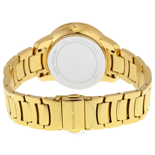 Michael Kors Whitley Analog Diamonds Gold Dial Gold Steel Strap Watch For Women - MK6227