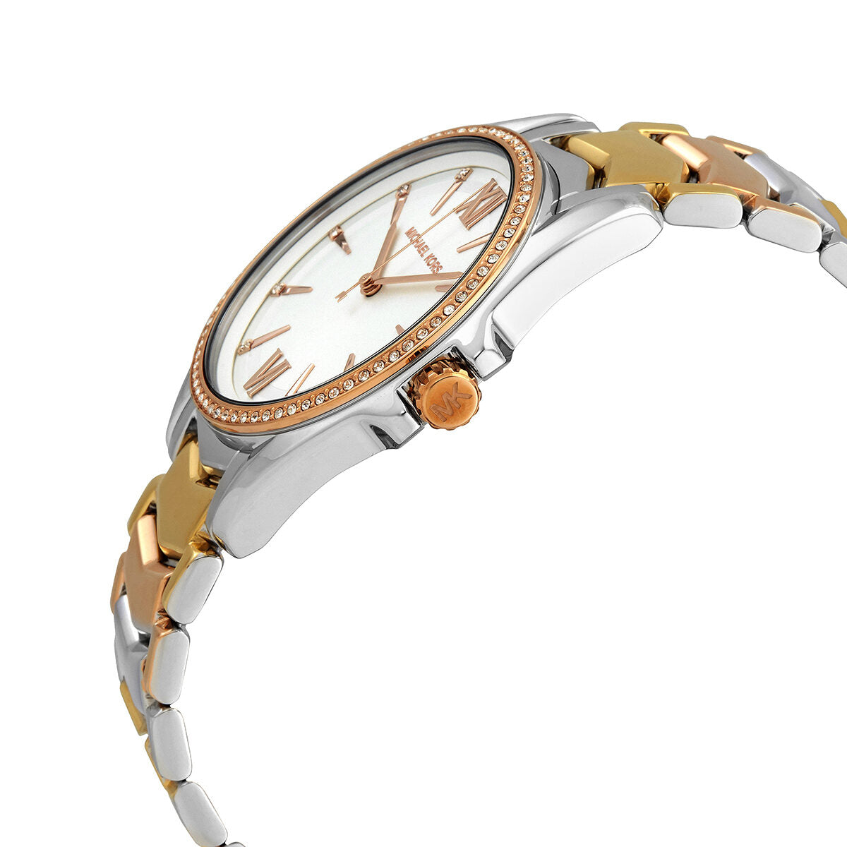 Michael Kors Whitney Quartz White Dial Two Tone Steel Strap Watch For Women - MK6686