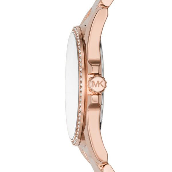 Michael Kors Whitney Quartz White Dial Rose Gold Steel Strap Watch For Women - MK6694