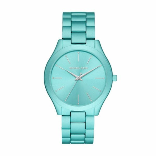 Michael Kors Slim Runway Blue Dial Blue Steel Strap Watch For Women - MK4525